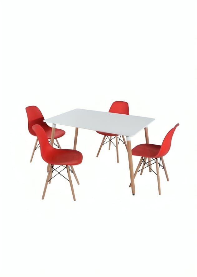 Modern 4 Seater Dining Table Set with Chairs